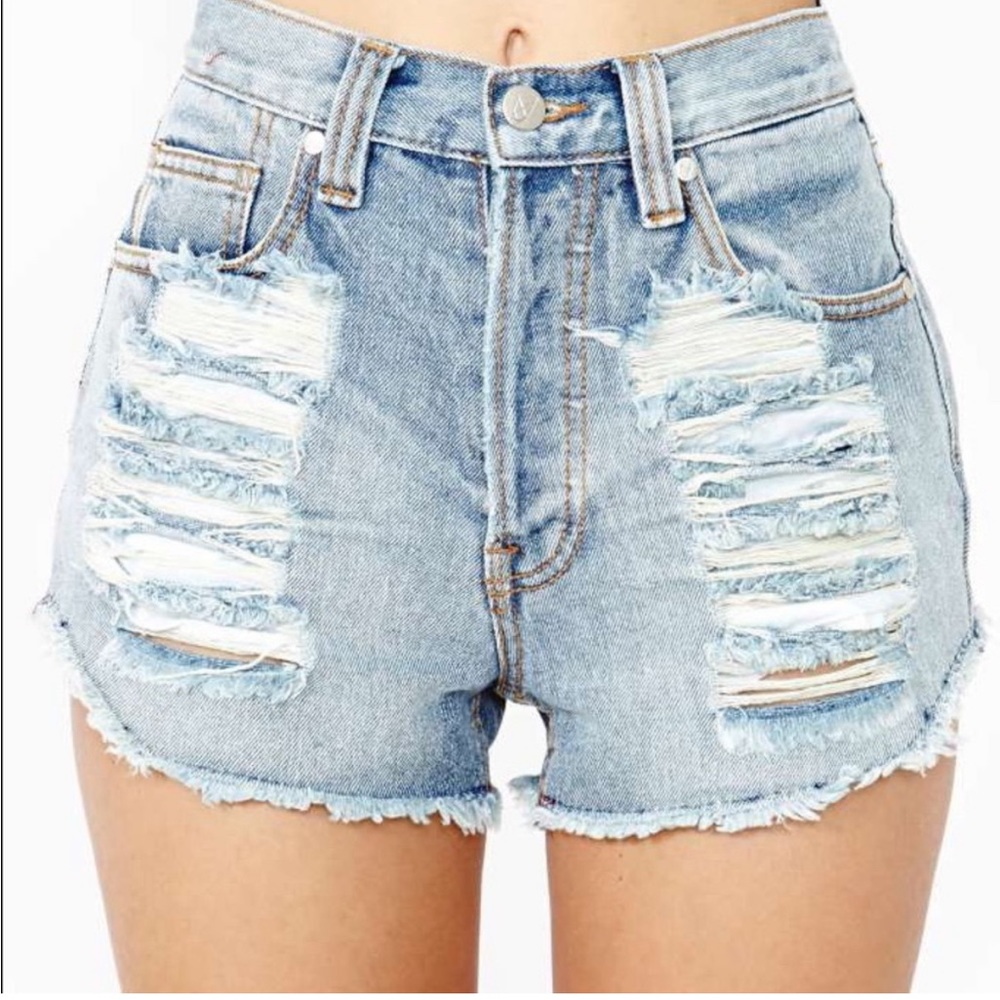 Mink pink slasher shorts size XS